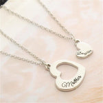 Vintage Mother Daughter Heart Necklace